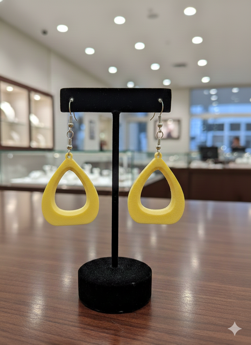 "Golden Drop 3D" Earrings