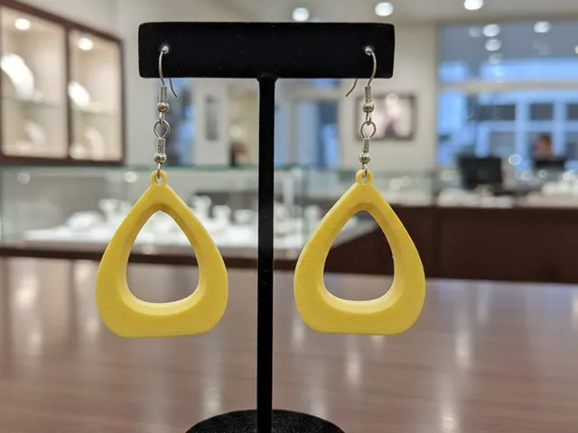 "Golden Drop 3D" Earrings
