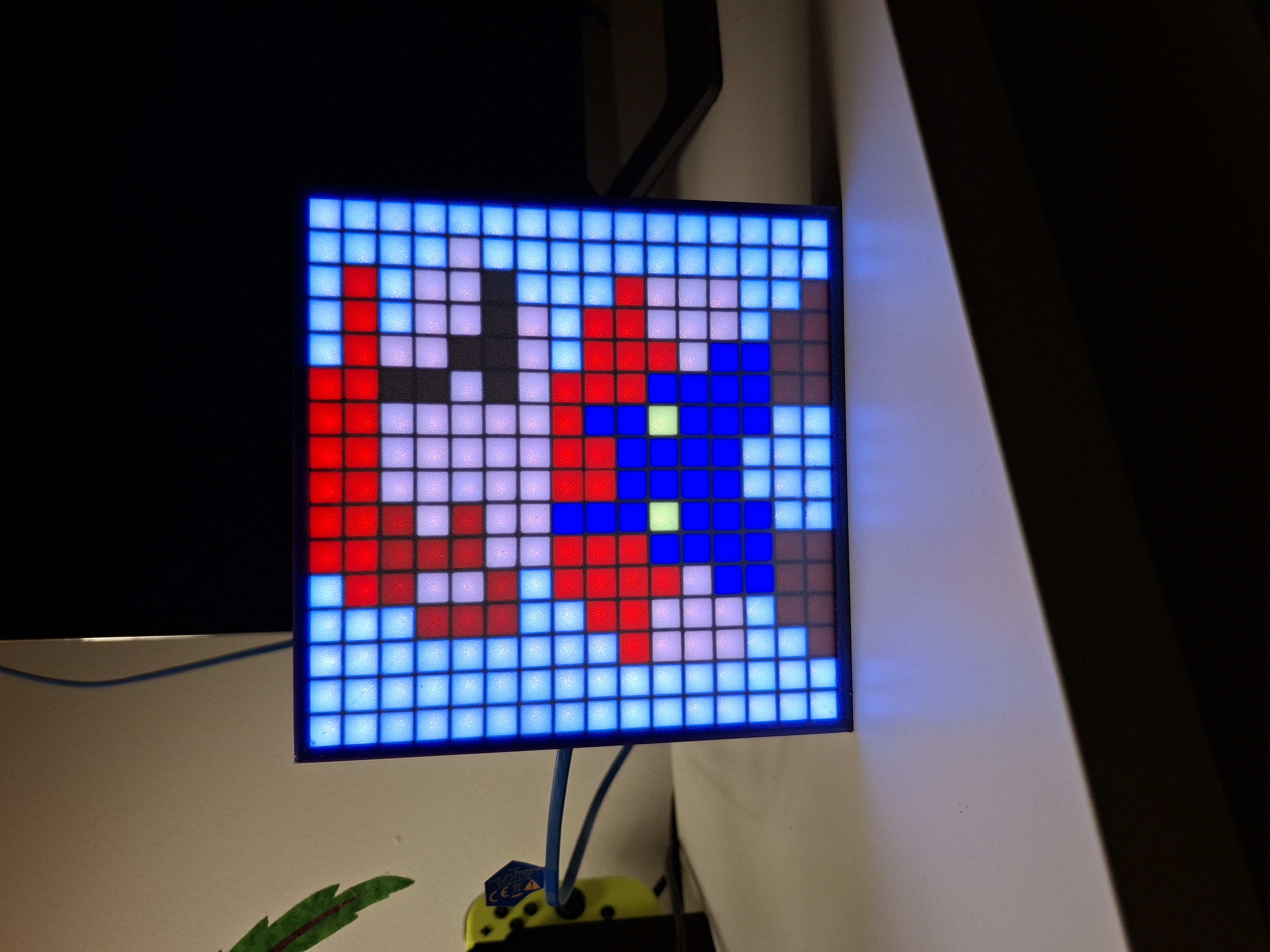 16x16 LED matrix with diffusor.