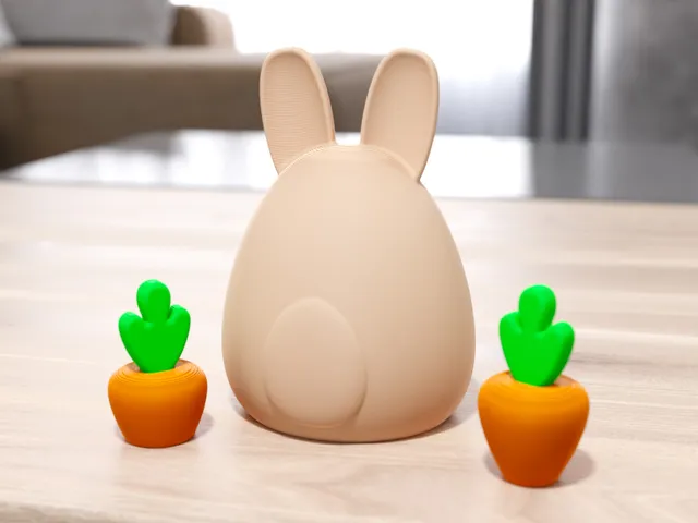 Easter Bunny & Carrots cute minimalist decorative little rabbit