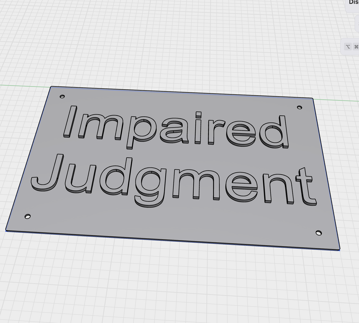 Impaired Judgment Plaque