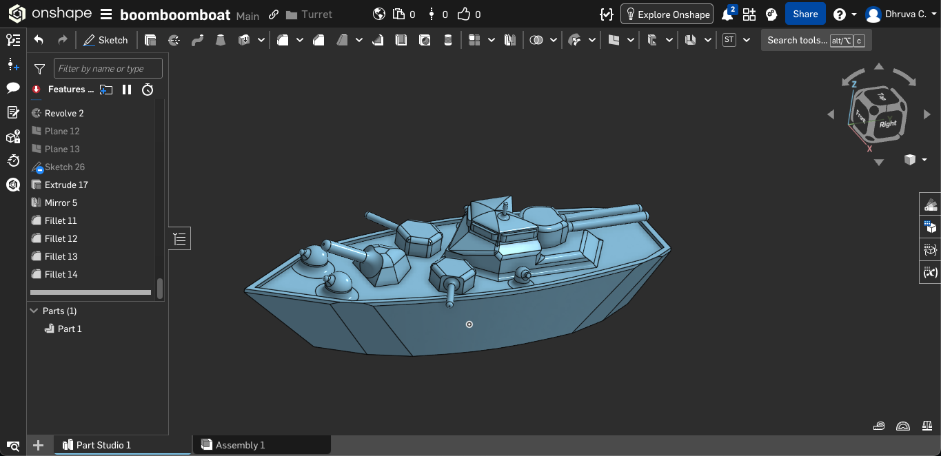 model of a battleship which I made just based on memory