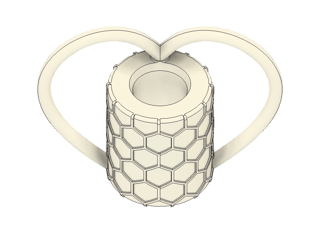 Pohár lásky honeycomb - držák na plechovku / Honeycomb Love Cup - Can Holder