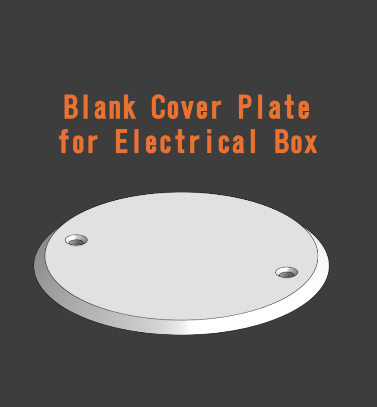 Blank Cover Plate for Electrical Box (60 mm Screw Spacing)