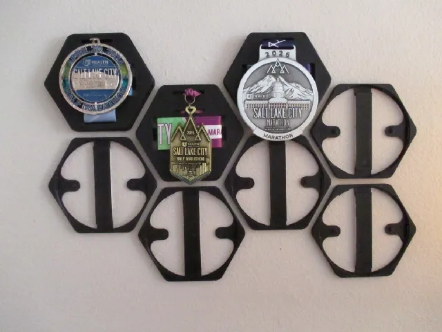 Race Medal Display with Command Strip