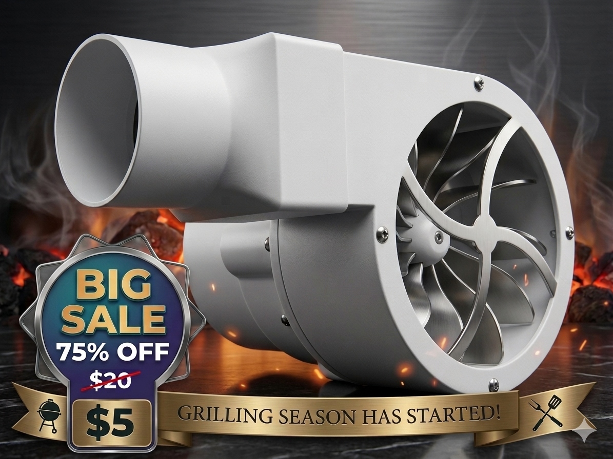 Handheld BBQ blower