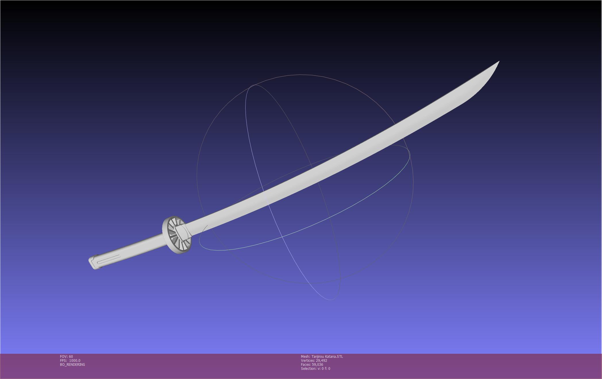 Demon Slayer Tanjiro Katana And Sheath Printable Models