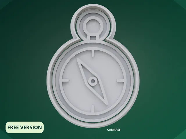 Polar Expedition Compass Cookie Cutter STL – 3D Print Biscuit Mold Set