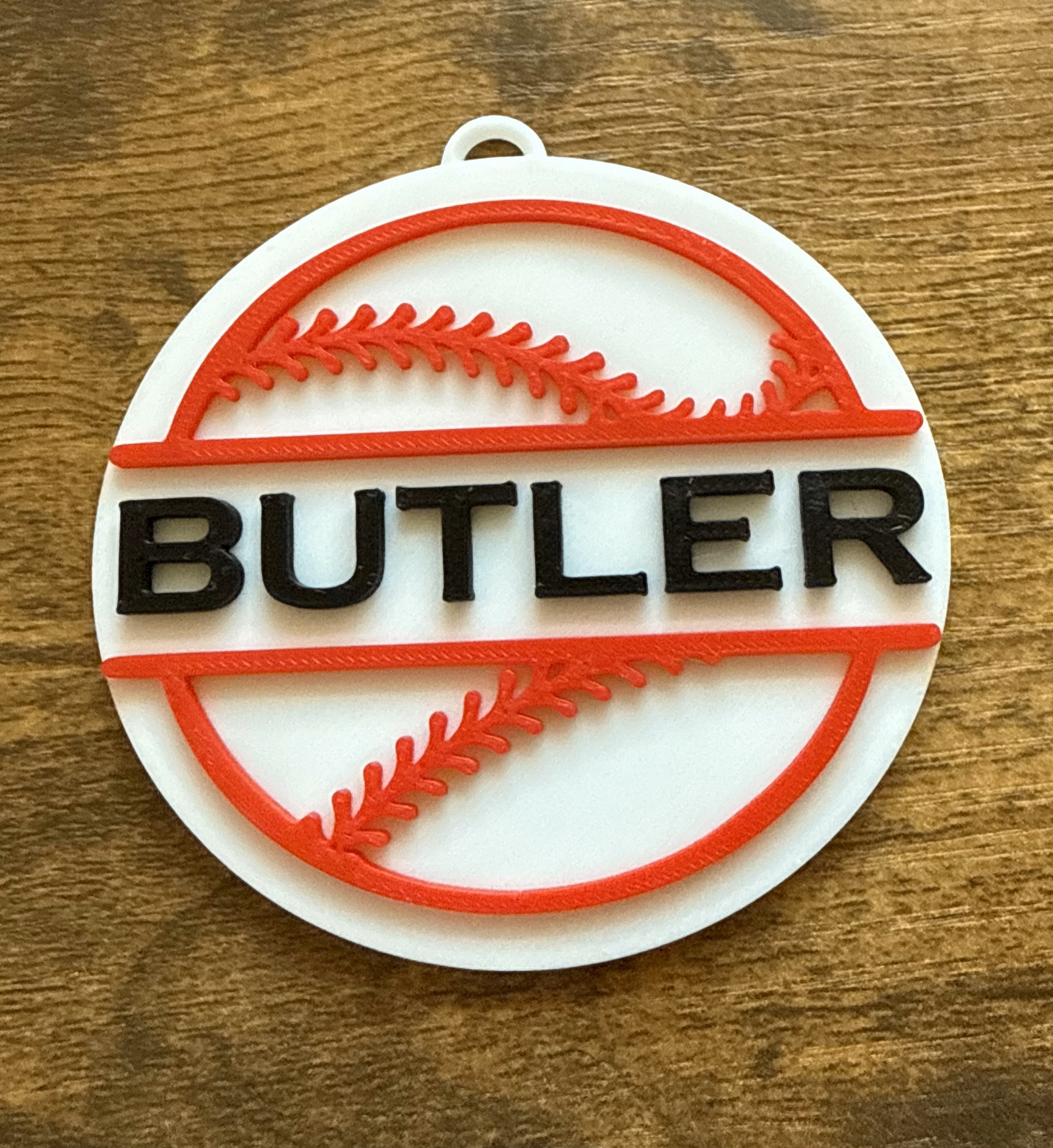 Baseball / Softball Bag Tag Keychain - Personalize