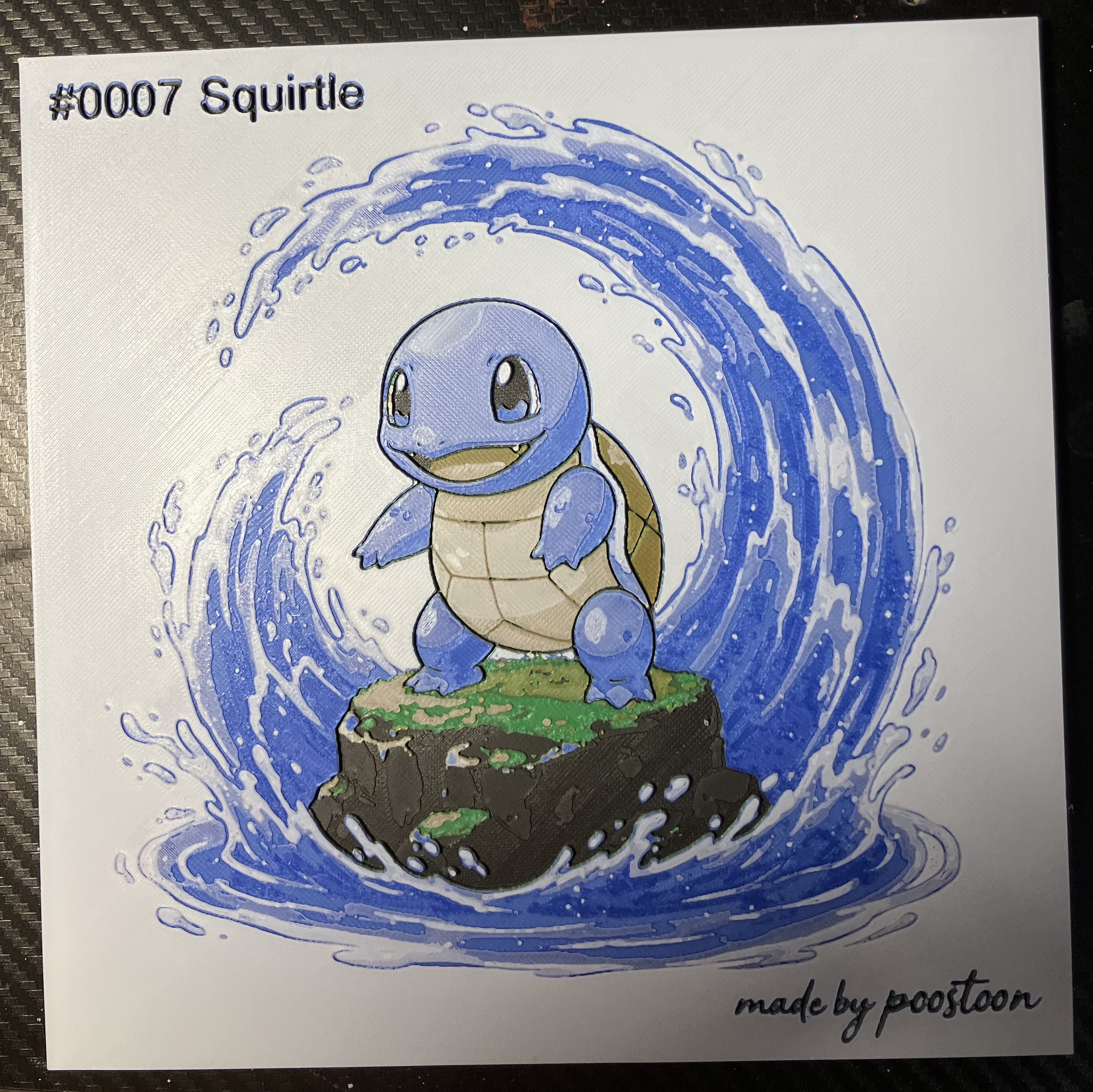 Cute Squirtle 200x200 mm poster