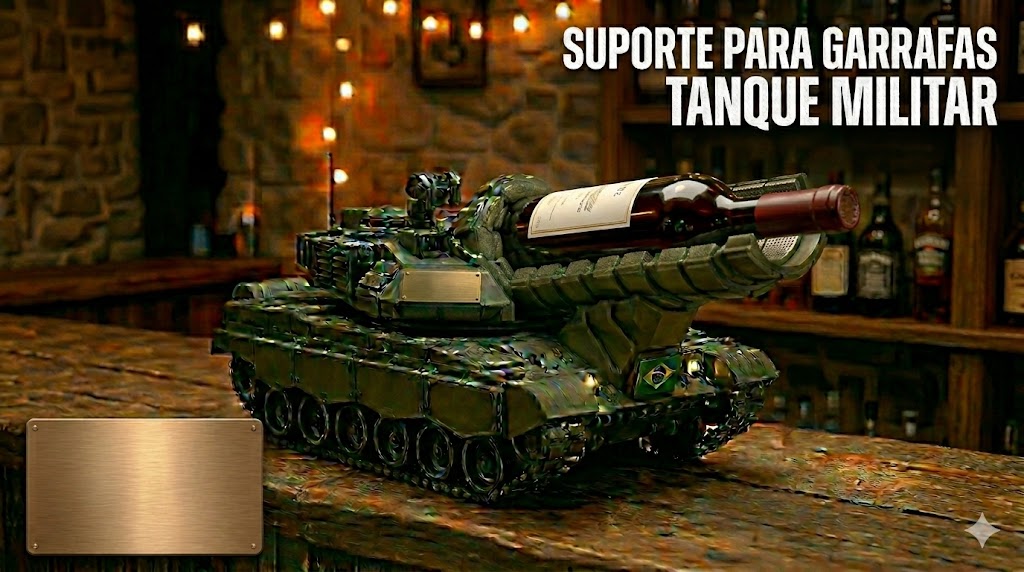 Suporte para Garrafas: Tanque Militar (Edição Tática)