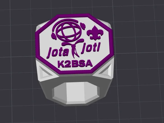 Scout Woggle Kneckerchief Slide - JOTA theme editabe call sign