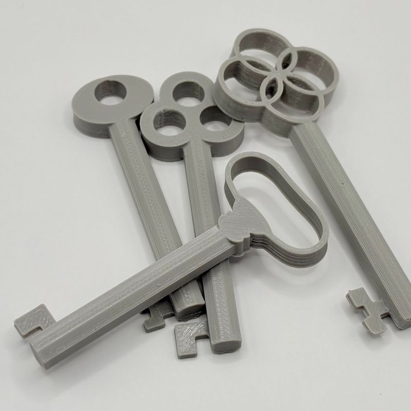 Vintage Style Skeleton Keys - Variety by MindCubby | Download free STL ...