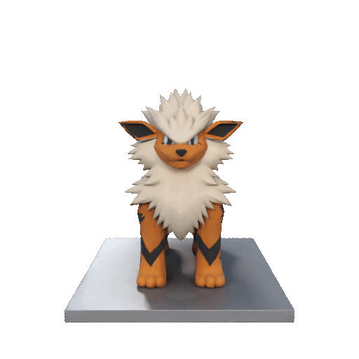 #059 Arcanine – Low Poly Pokémon — miniatura 2