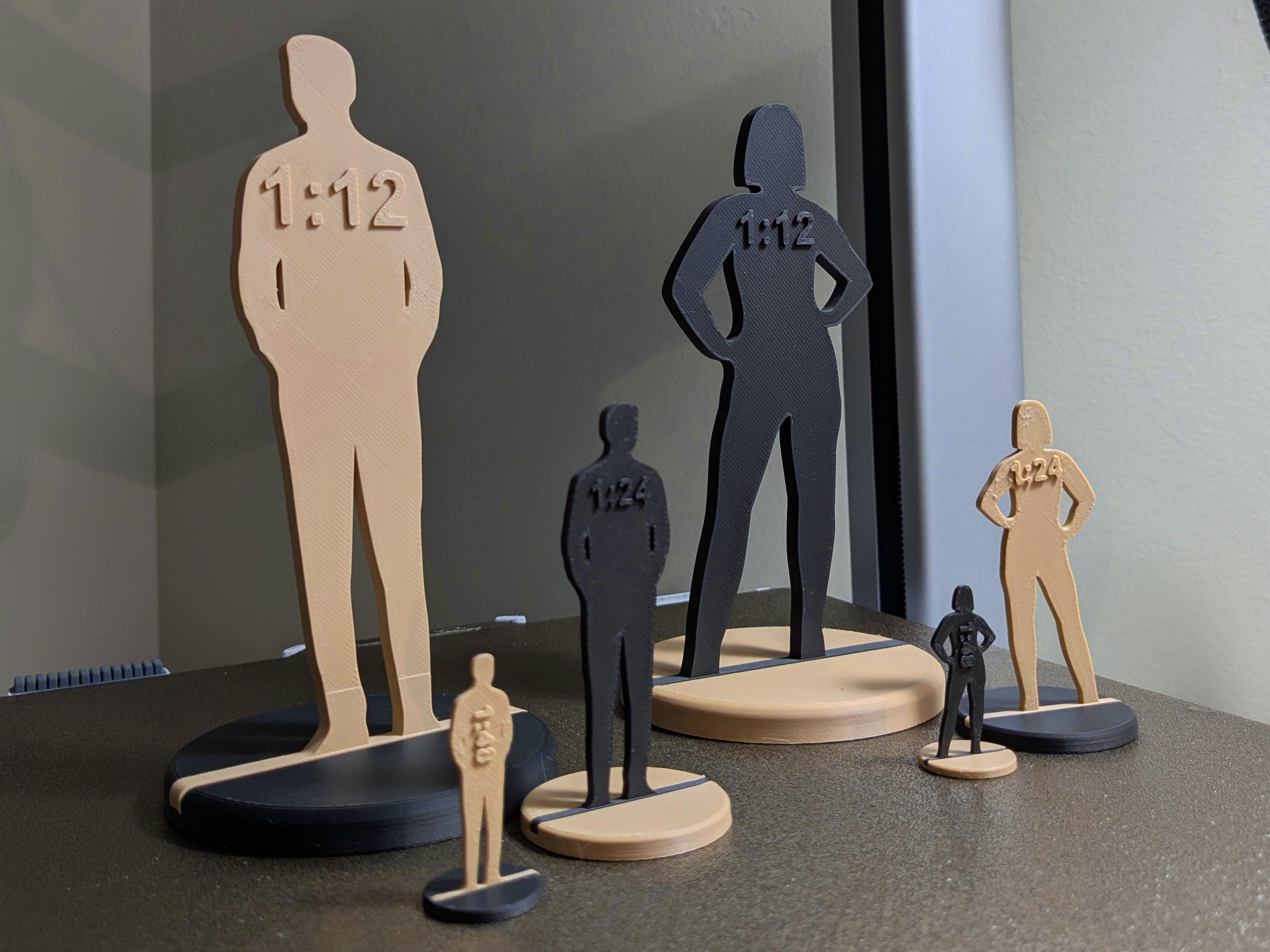 Miniature Scale Reference Figures (1:12/1:24/1:48)