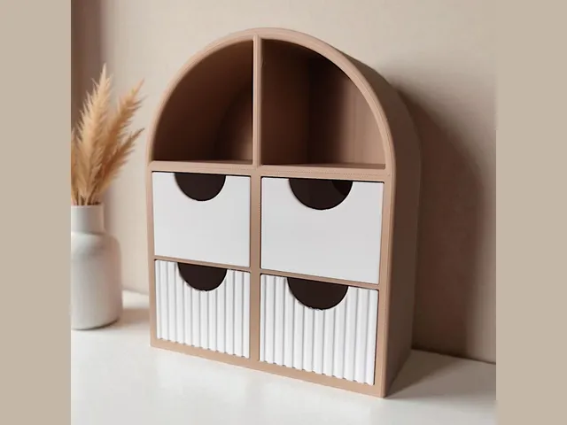 Modern small jewelry shelf with drawers
