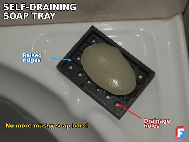 Self-Draining Soap Tray