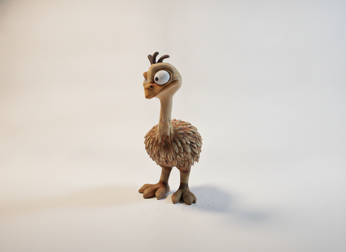 Cute Ostrich Standing