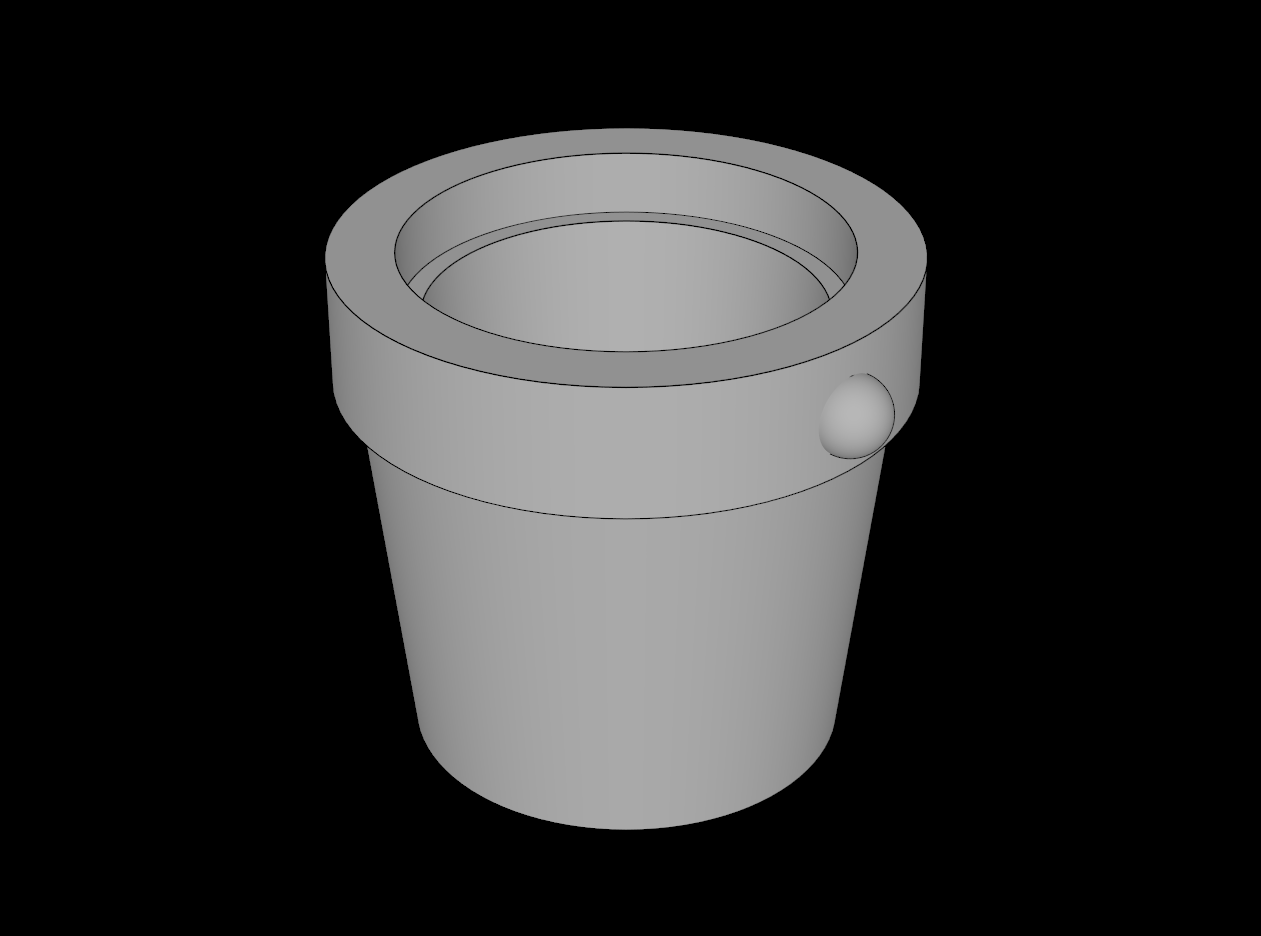 Lego Compatible (95343.dat) Bucket  1 x  1 x  1 Conical