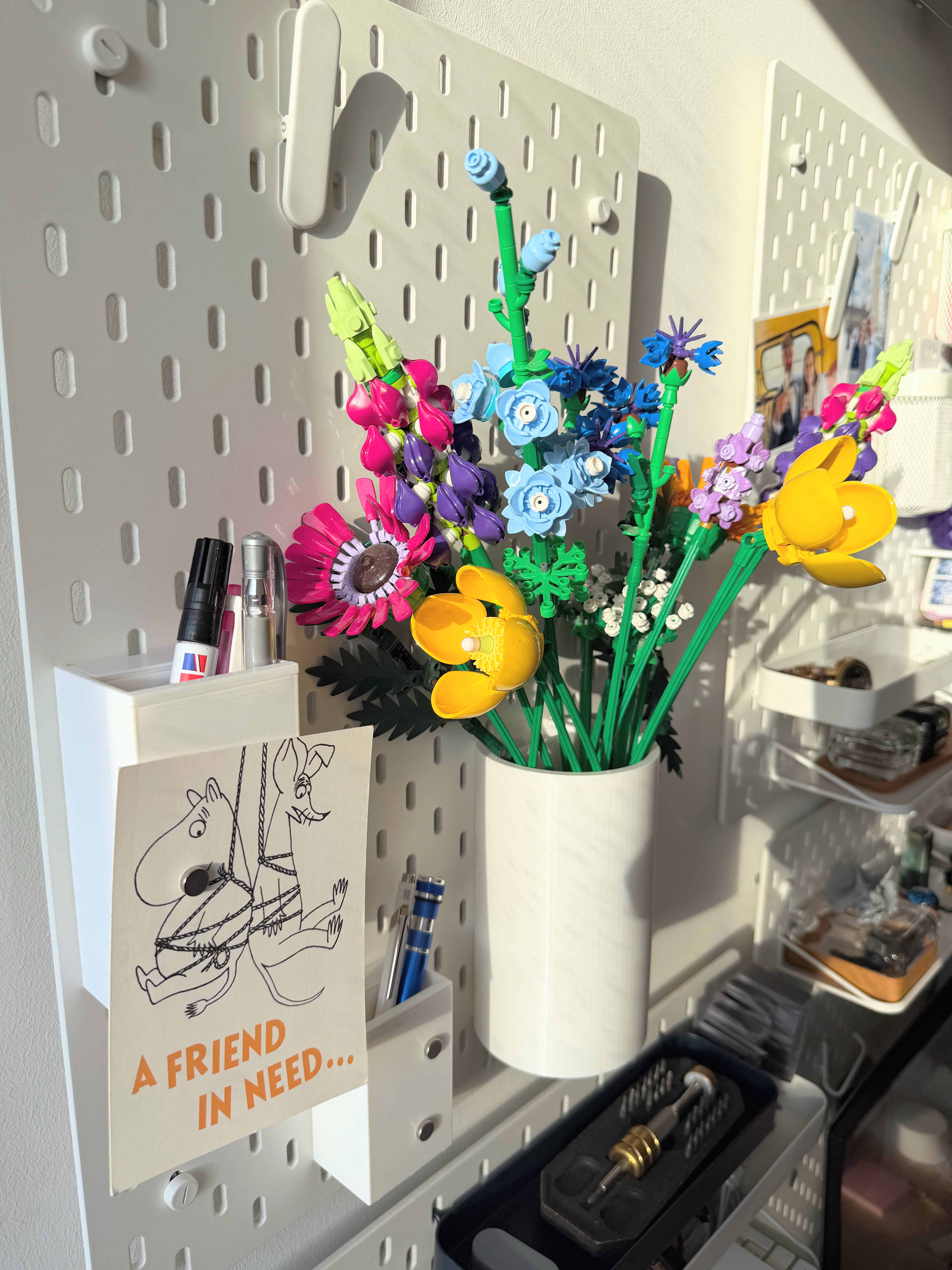 Battery Numbers Labeled SKÅDIS Hidden battery dispenser / pen container / magnet board / vase ...