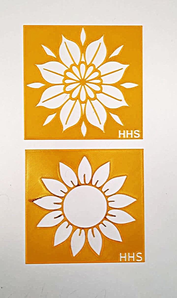Miniatura 8 do modelo 3D flower stencil pack 1