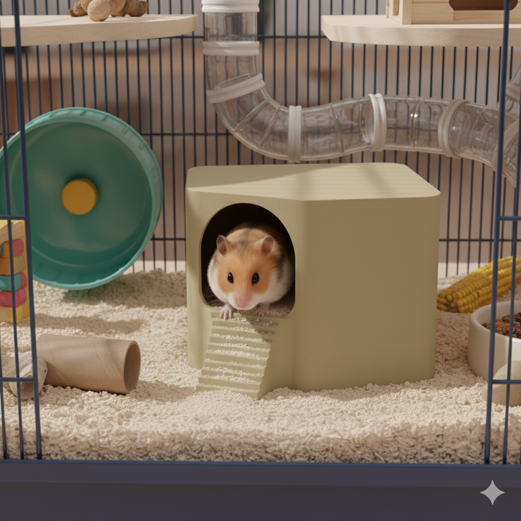 Hexagonal Hamster Bath with Lid