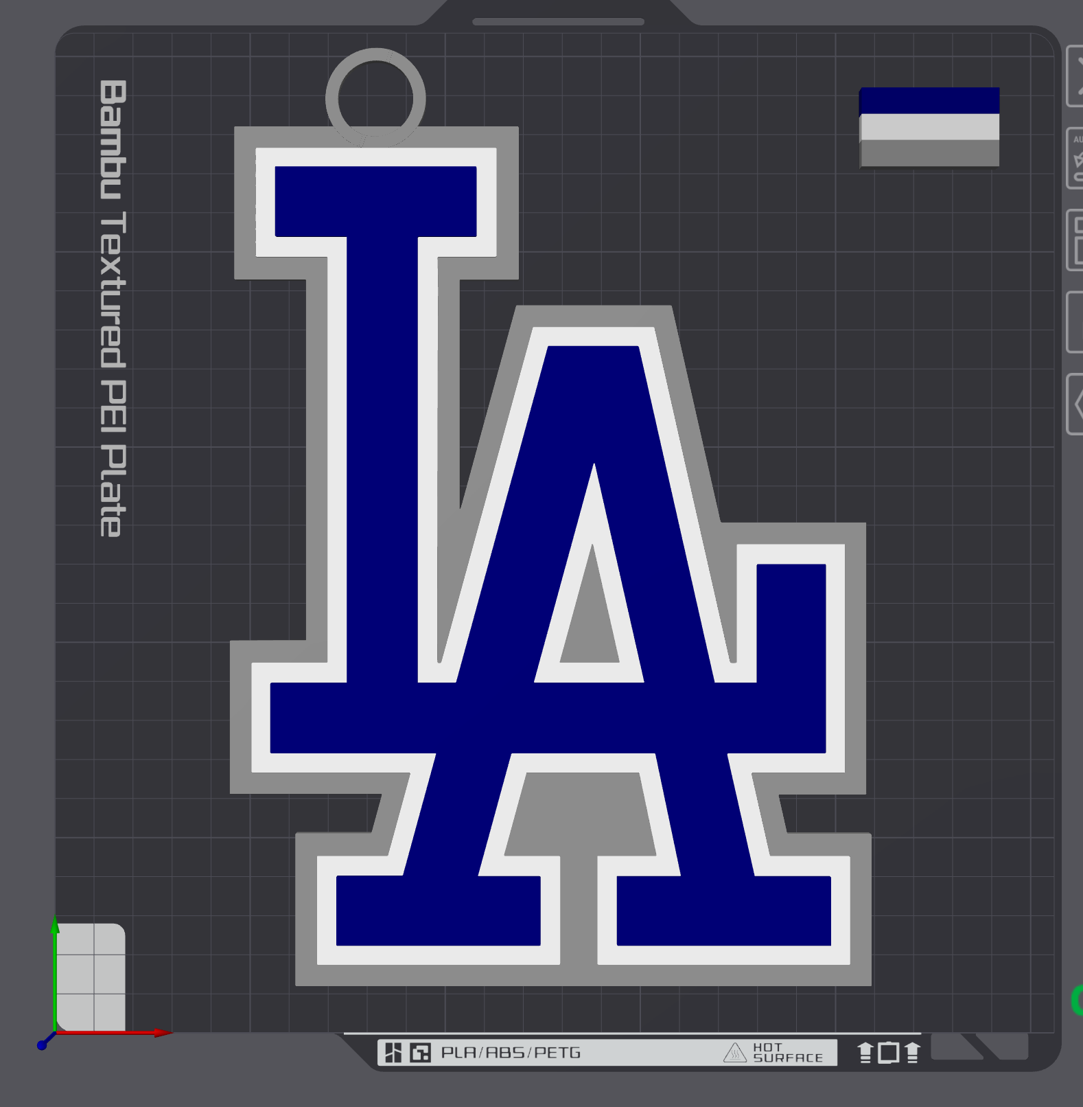 Los Angeles Dodgers LA Oversized Necklace Logo