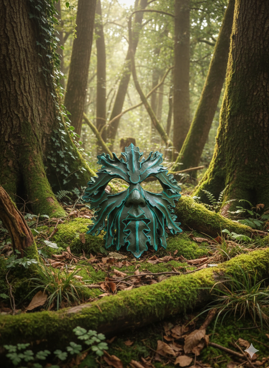 Green man mask pagan