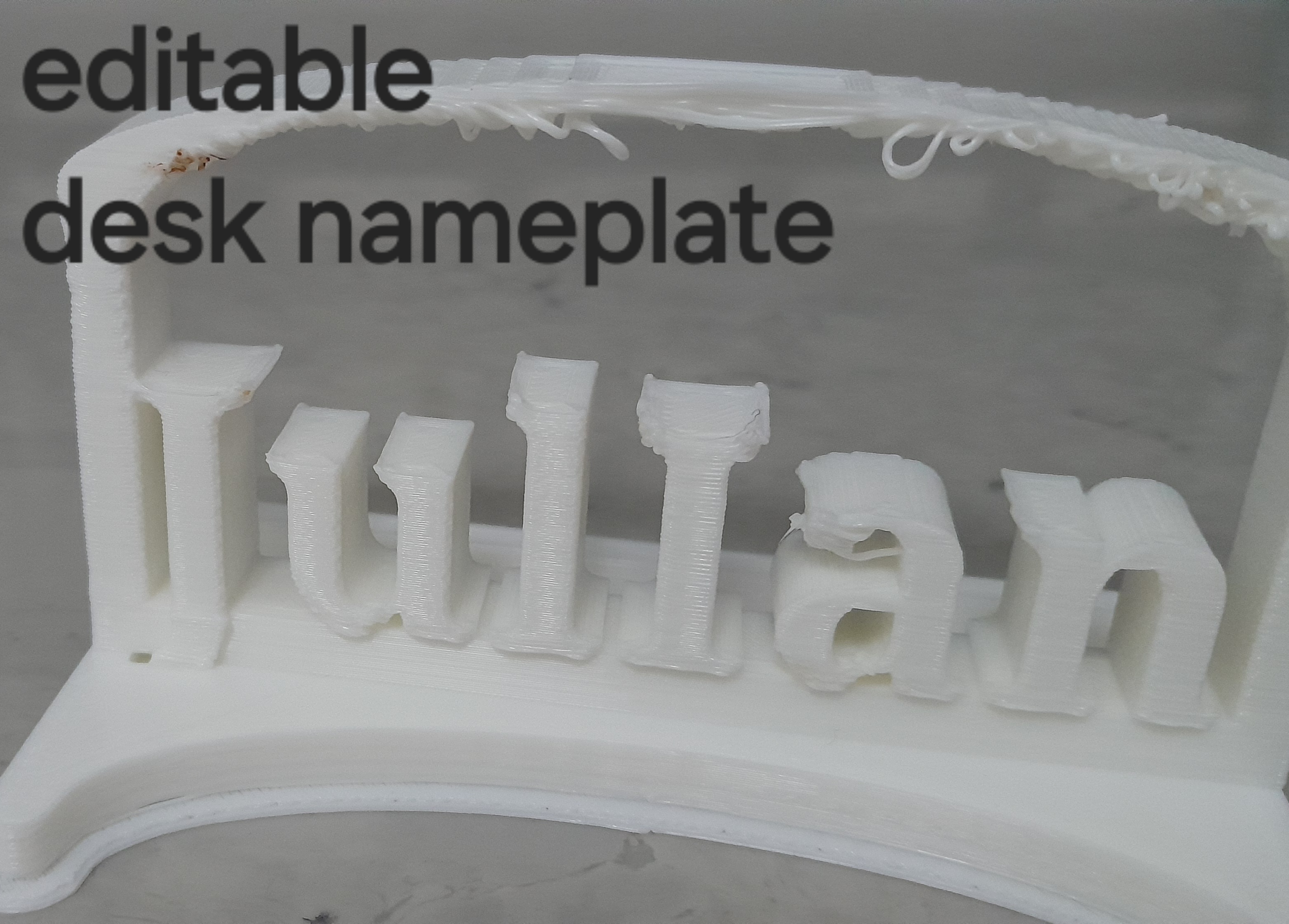 Editable Desk Nameplate