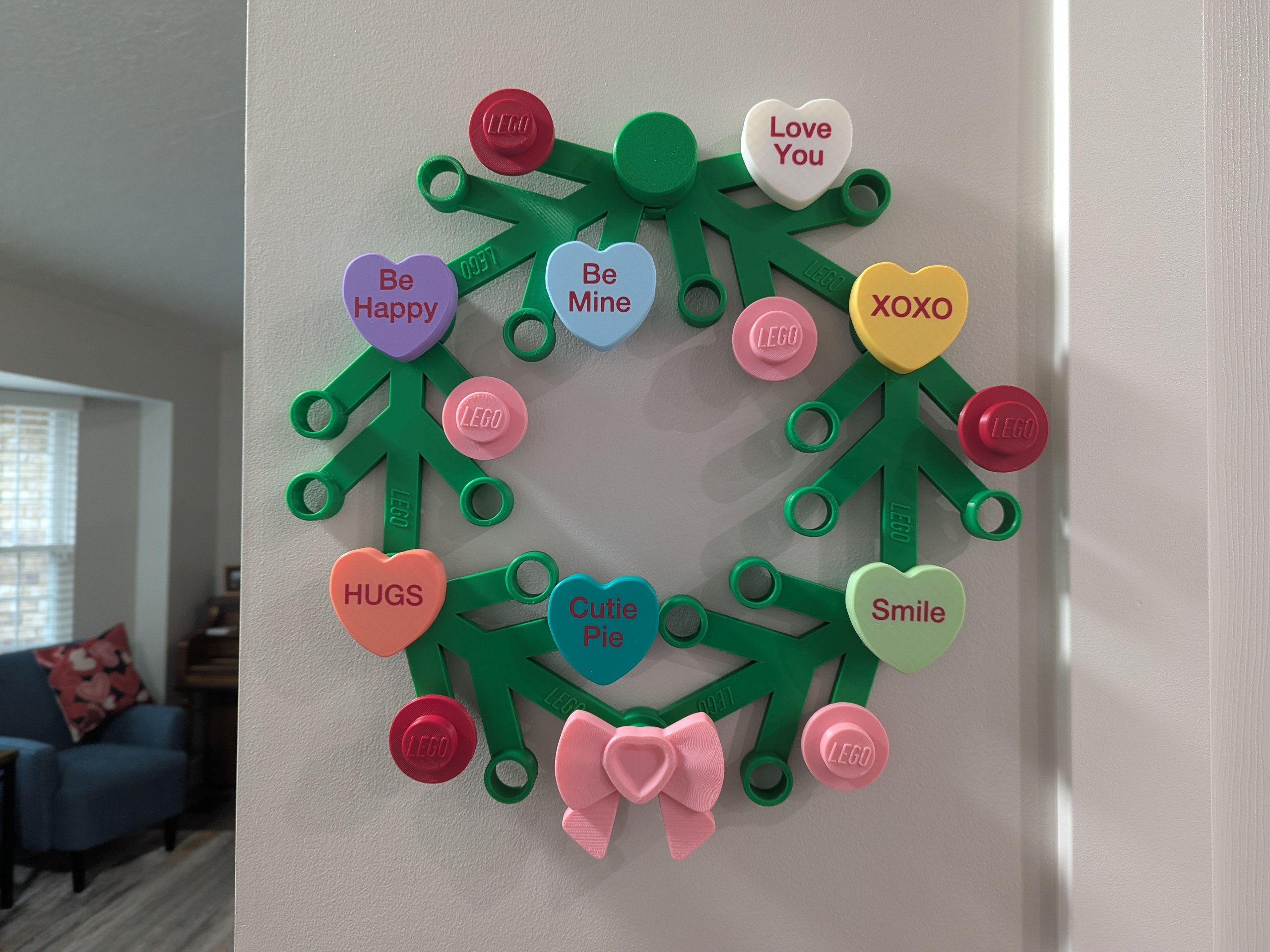 Conversation Hearts for Giant Lego Wreath, AMS Required