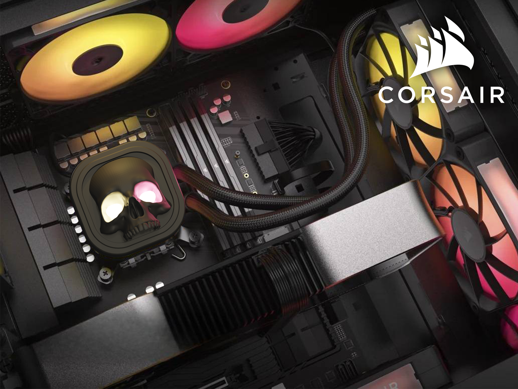 Corsair TITAN AIO Capswap skull