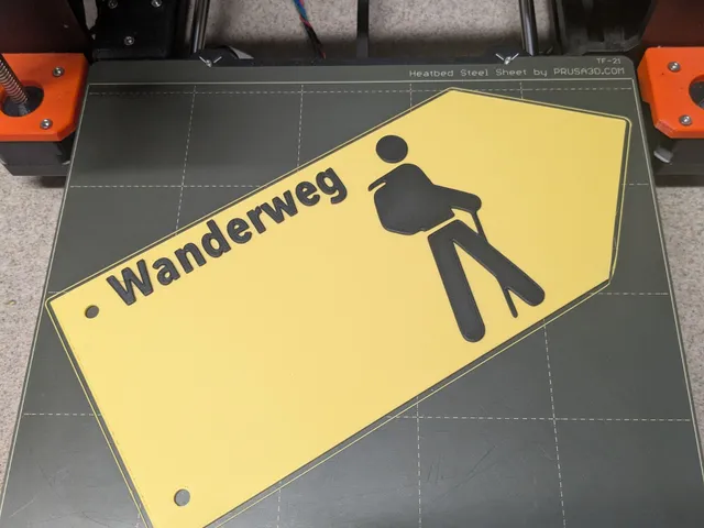 Wanderweg Hiking Sign