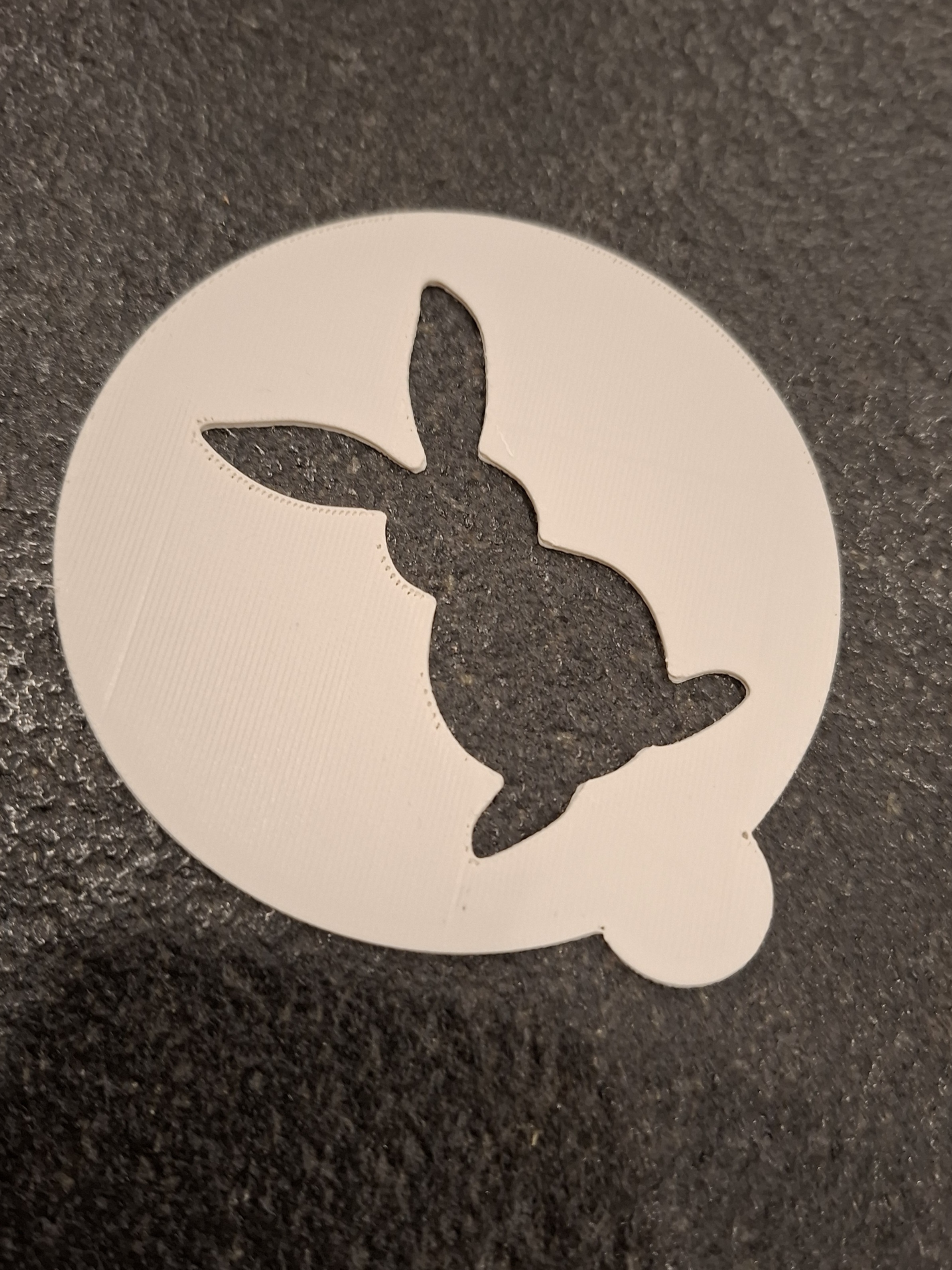 Miniatura 3 do modelo 3D Easter Stencil for Coffee/Cappuccino