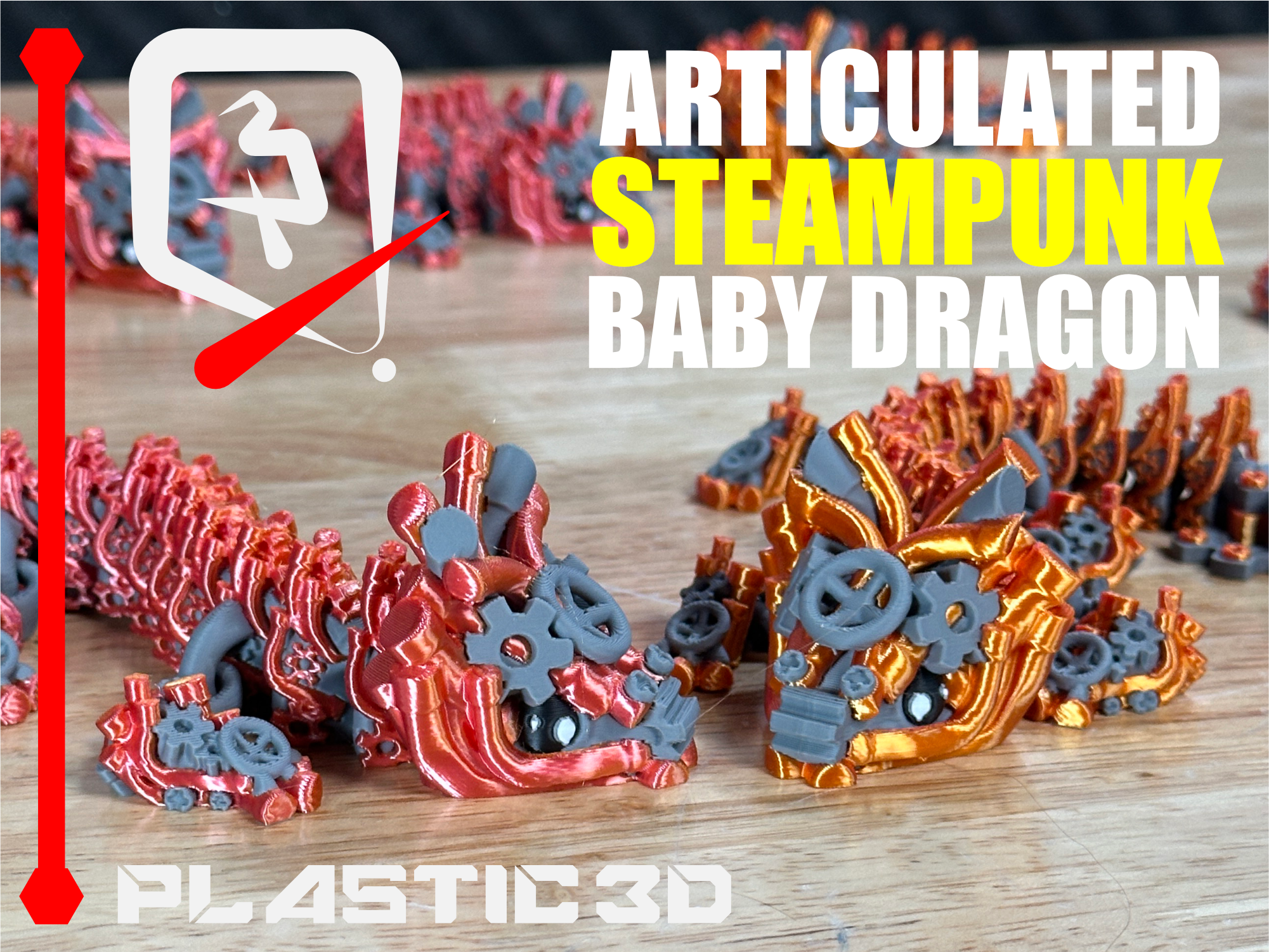 Steampunk Baby Dragon Articulated — The Seamless Clockwork Legend — thumbnail 4