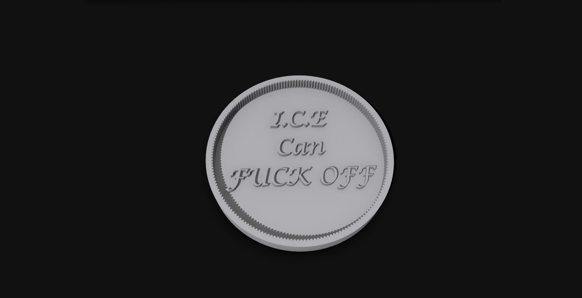 I.C.E can F OFF challenge coin mold