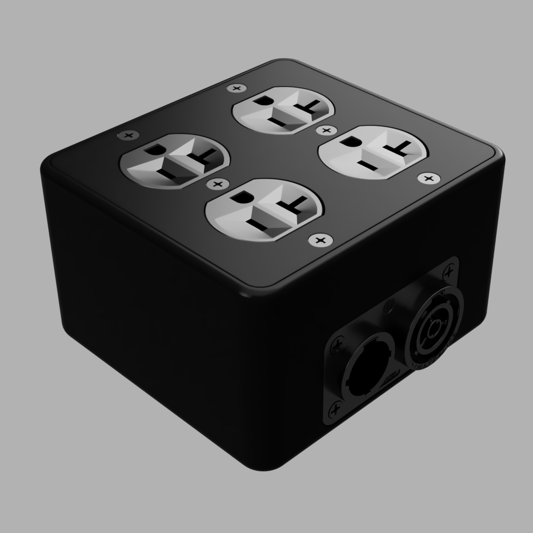 Portable 2 Gang Outlet Box - TPU Version