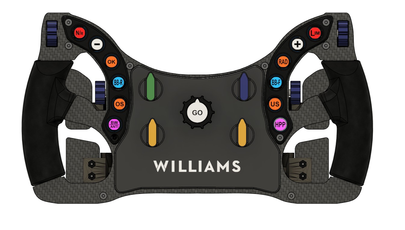FW F1 Steering Wheel 3d model Simracing