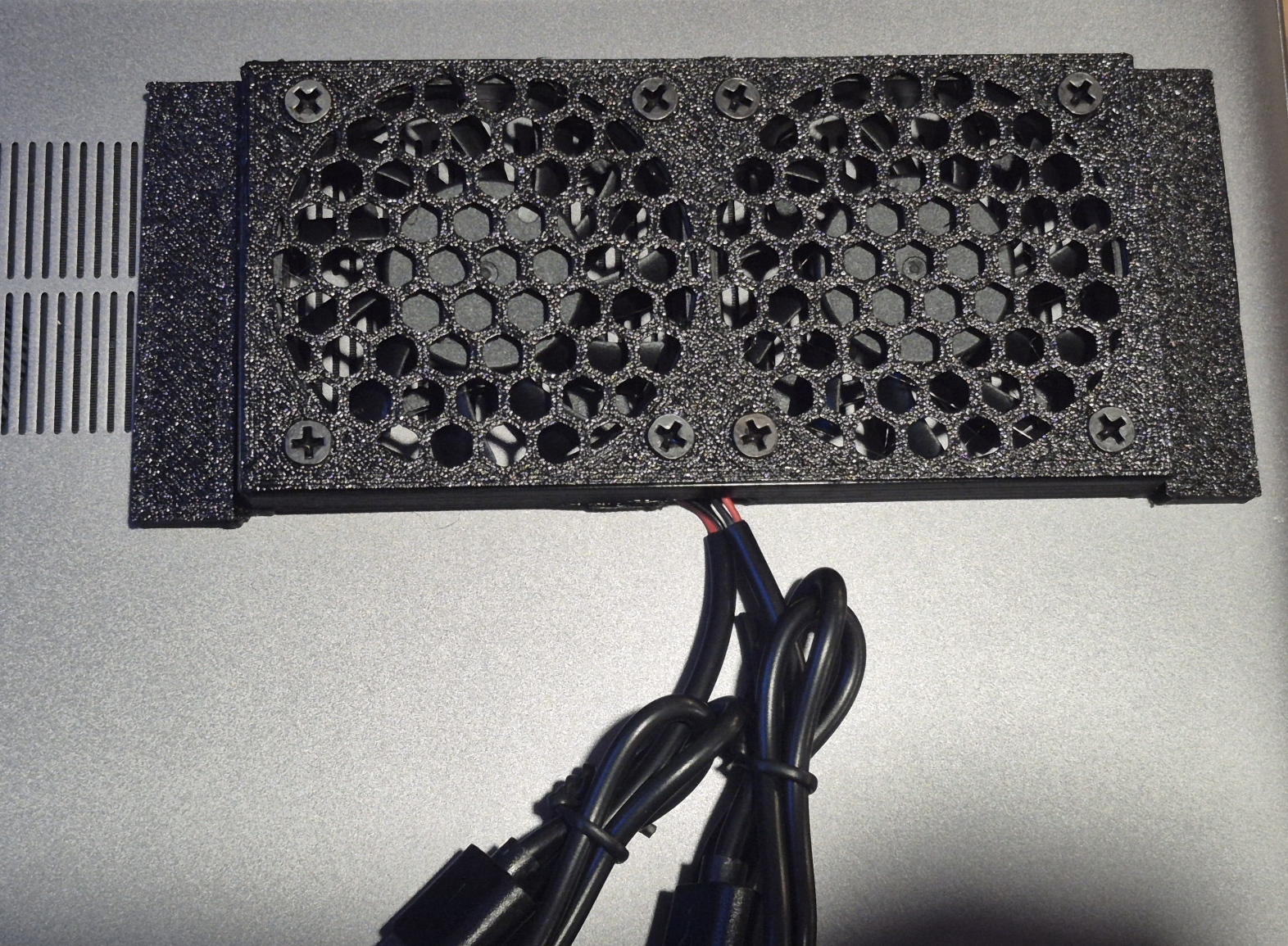 Dual 60mm Fan Mount Flat for Electronics and Enclosures