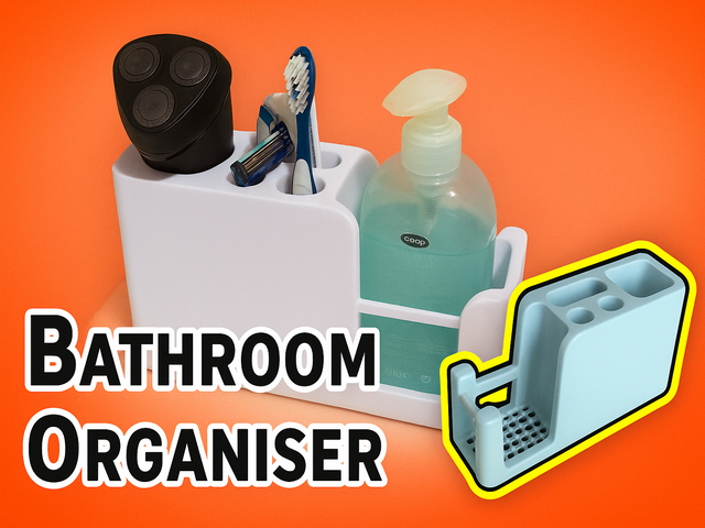 Minimalist bathroom organiser