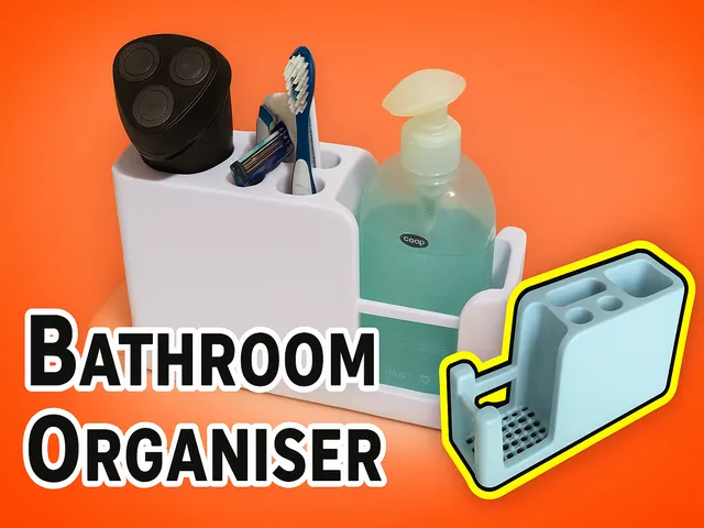 Minimalist bathroom organiser