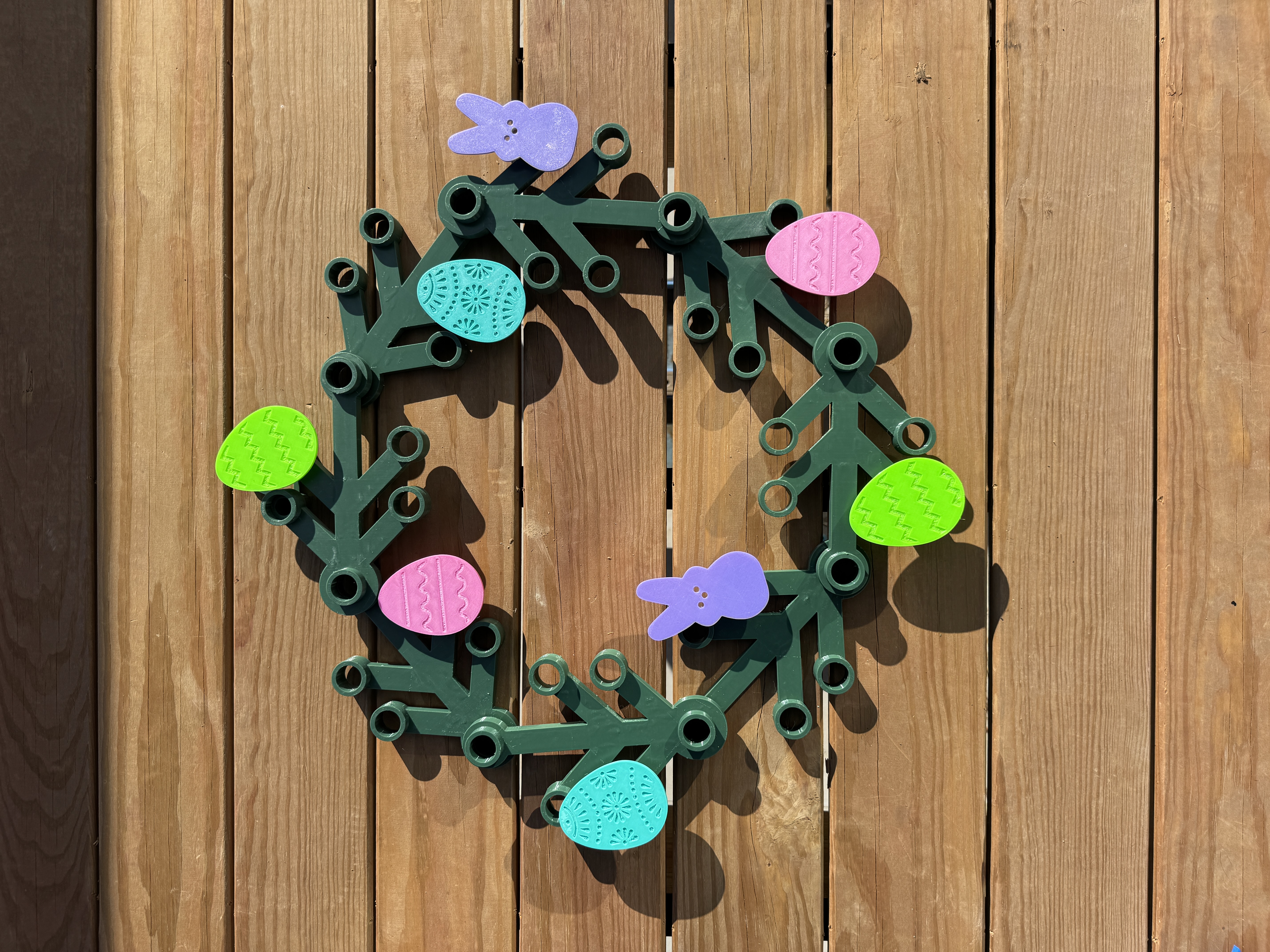 24" Lego Wreath with Easter Eggs & Peeps