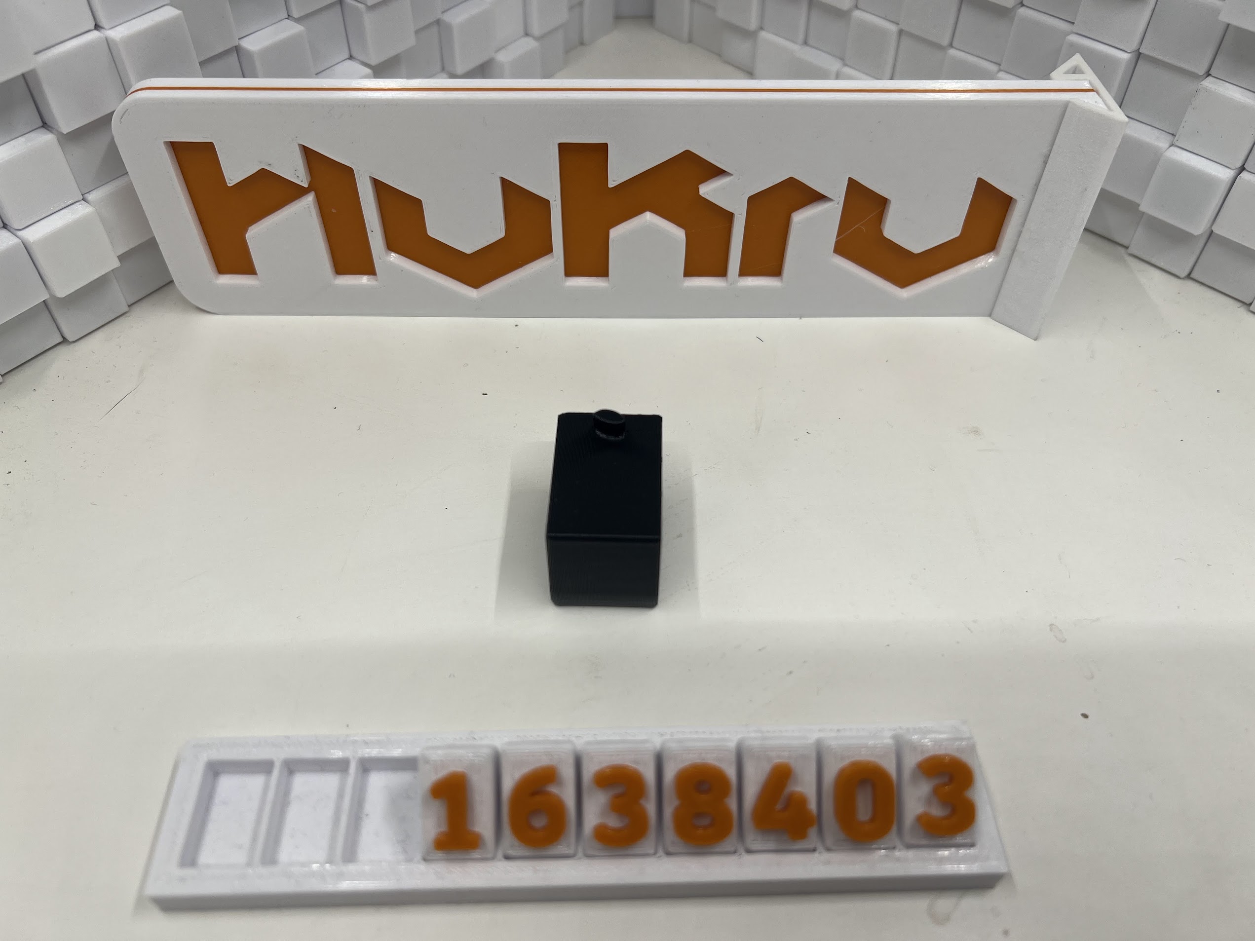 Nameplate for spool 25mm pipe rack wall mount - combined with Bamboo SWATCH