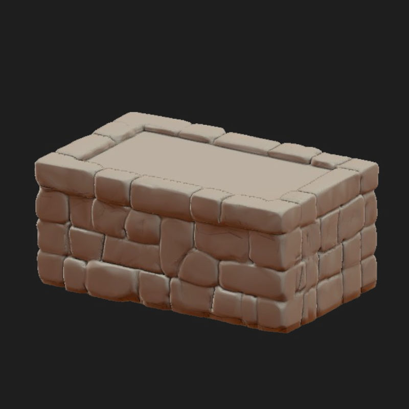 Wargame BattleZone podest Rough Stone NO Support FDM Fastprint