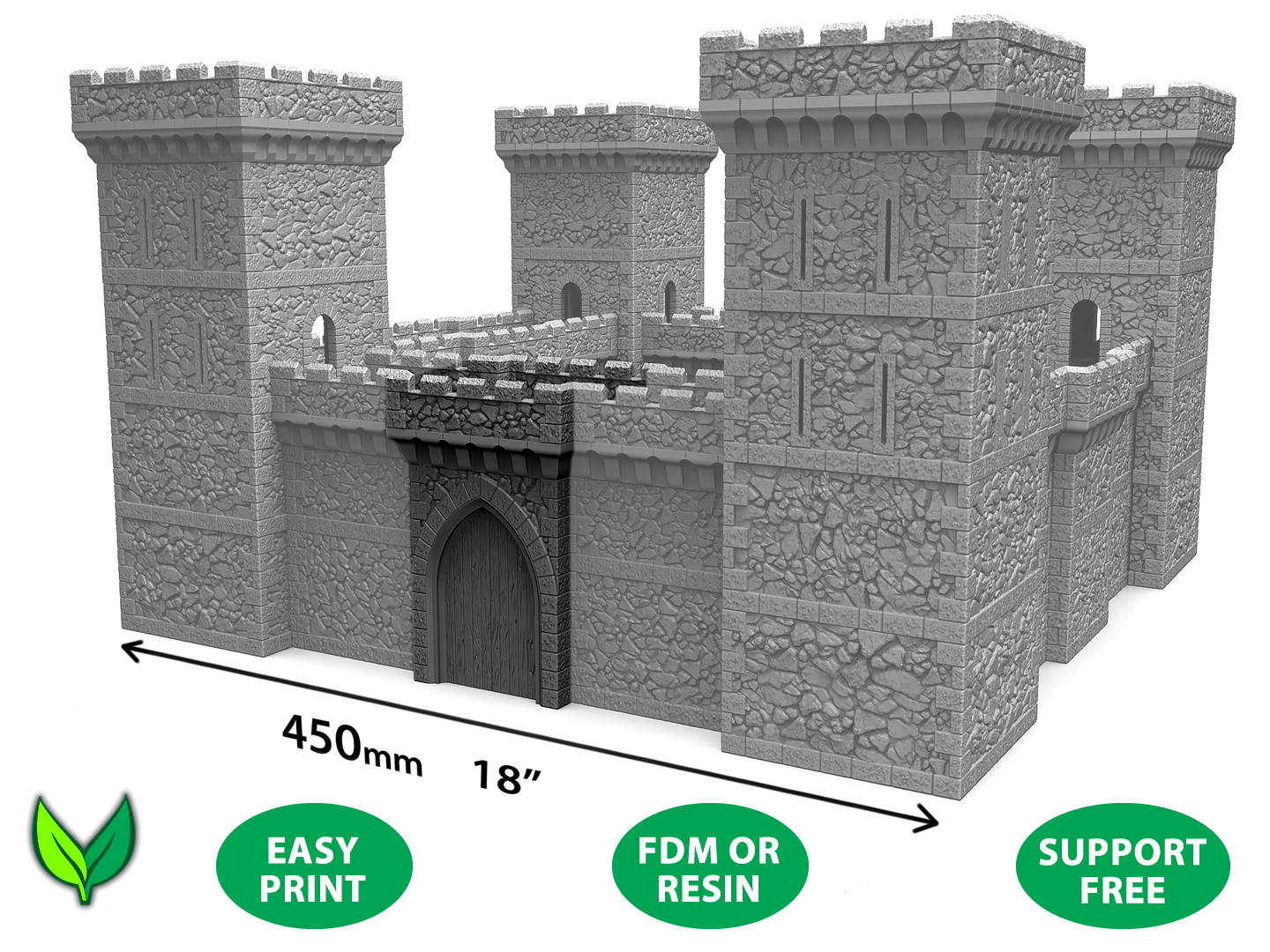 Modular Medieval Castle GATEHOUSE – 28mm Wargaming Terrain, 3D Printable by VogMan