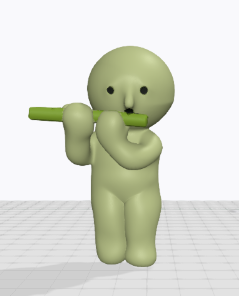 Smiski with flute