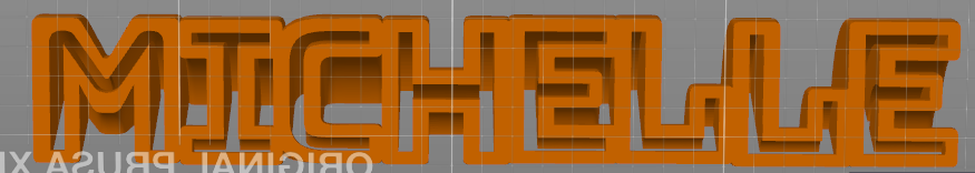 Desktop sign for someone named Michelle
