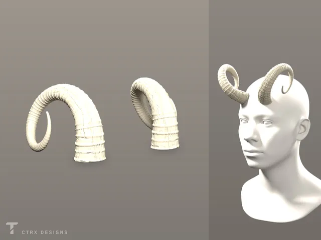 Fantasy Ram Horns (5 Variations)