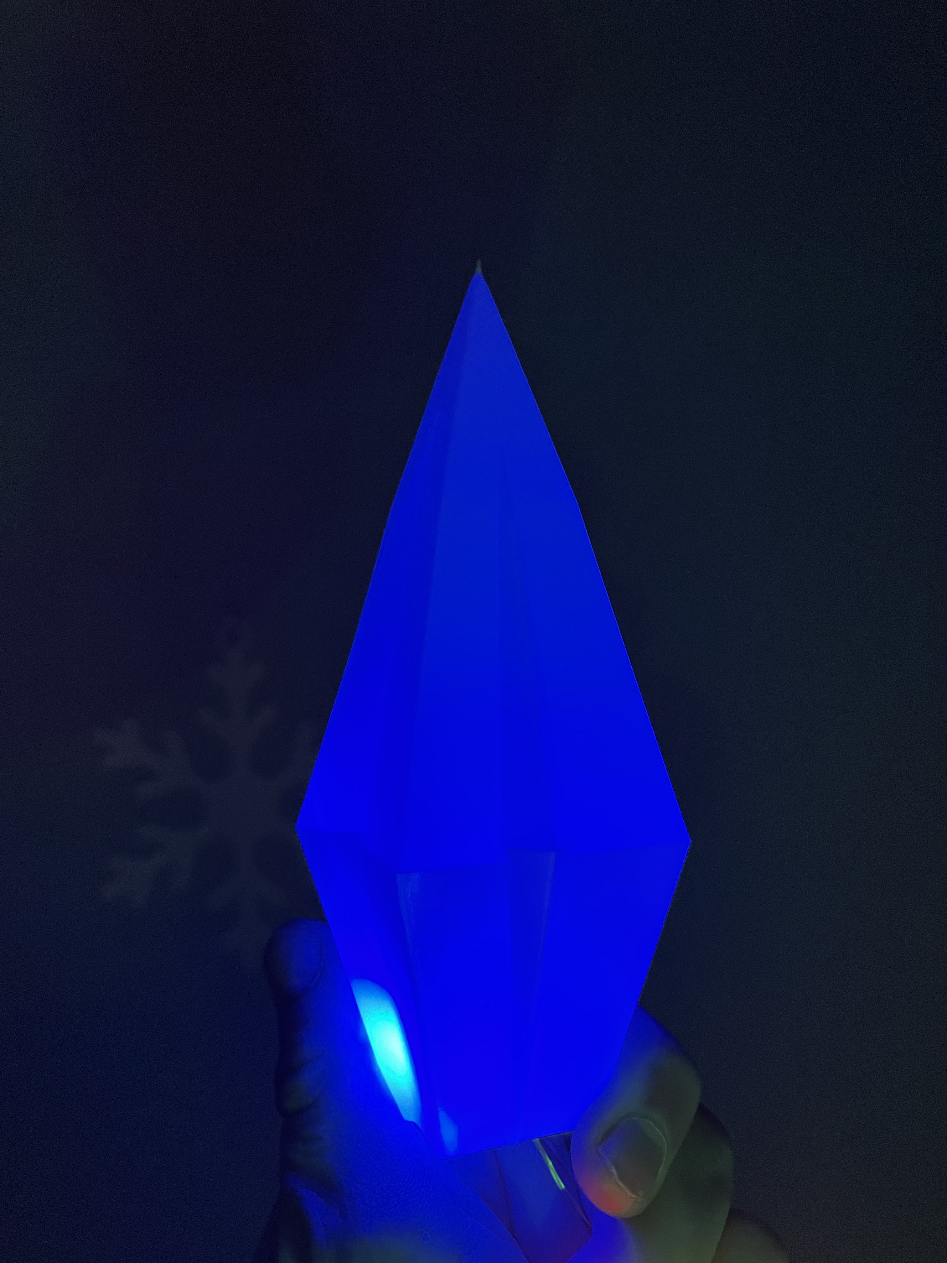 translucent ice crystal