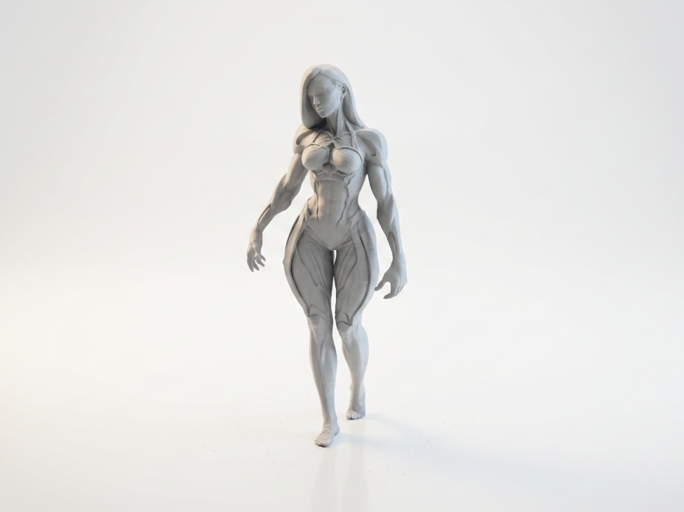 Cyber Modified Lady Figurine Female Figure 3D Printable