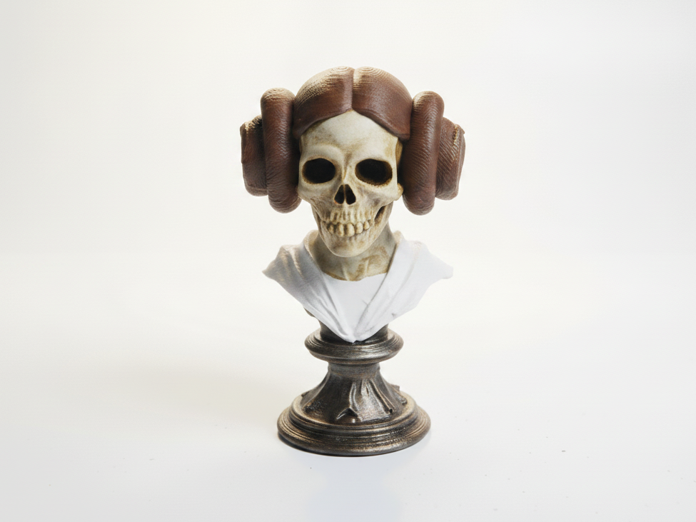 Princess Leia Skull Bust Star Wars Collectible 3D Printable